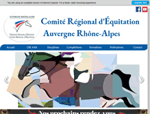 Tablet Screenshot of equitation-rhonealpes.com
